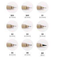 SeamiArt Sakura 1 Pc. Black Pigment Liner Needle Waterproof Drawing Pen 9 Tip Options