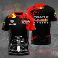 (All sizes are in stock)   F1 Red Bull T-shirt Casual Sports T-shirt Summer Mens Comic Curta Tamaho  (You can customize the name and pattern for free)