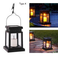 Solar Garden Decoration Landscape Light Solar Candle Light Yellow Light Flashing Solar Candle Copper Wire Palace Lantern Outdoor