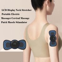 ZZOOI Massage Chairs &amp; Massager Neck Stretcher Electric Massager 8 Mode Cervical Massage Patch Pulse Muscle Stimulator Portable Relief Pain LCD Display