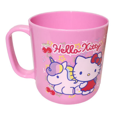 แก้วมัคเฮลโลคิตตี้ แก้วน้ำพลาสติกมีหูจับ Cup Mug Hello Kitty VaniLand