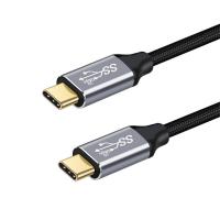 Usb 3.1สายพ่วงชนิด Gen2-C Pd100w 10Gbps สายขยายไปยังตัวขยายสายไฟรวดเร็วตัวผู้สำหรับชาร์จ C ประเภทตัวผู้