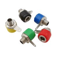 10Pcs 4mm Banana Socket Binding Post Connector 4mm Banana Female Jack Terminal DIY Test Plug Adapter Red Black Green Yellow Blue