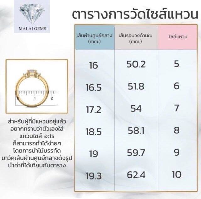 malai-gems-แหวนเพชร-เงินแท้-925-เคลือบทองคำขาว-ประดับเพชรสวิส-cz-รุ่น-071-1ri57310-แถมกล่อง-แหวนเงินแท้-แหวนเงิน-แหวน