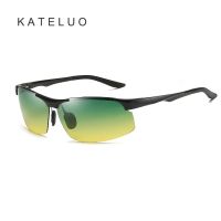 【พร้อมกล่อง】KATELUO แว่นตากันแดด HD เลนส์โพลาไรซ์ UV400 2173 อะลูมิเนียม มองเห็นกลางคืน สําหรับผู้ชาย df