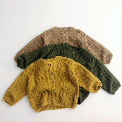 Baby Sweaters Autumn Winter Children Clothing Boy Girl Warm Knit Sweater Korean Fashion Kids Wool Coats Single Breasted Cardigan
