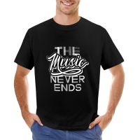 ArashiS Music Never Ends - White Lettering T-Shirt Pendek Kaus Lucu T Shirt Lengan Panjang Pria S-4XL-5XL-6XL