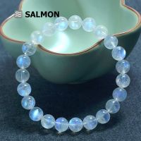 Genuine Natural Blue Light Moonstone Crystal Clear Round Beads celet Healing Stone Moonstone Women 6mm 7mm 8mm 9mm 10mm AAAAA