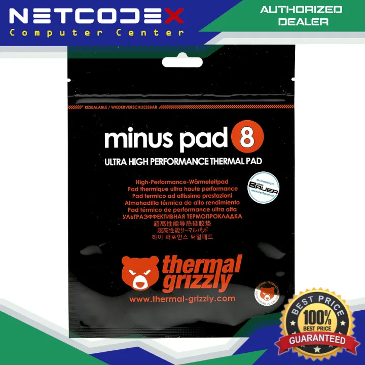 Thermal Grizzly Minus Pad 8 Thermal Pad, 120 × 20 × 1.0 mm TG-MP8-120-20-10-1R  | Lazada PH