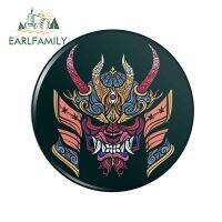 【cw】 EARLFAMILY 13cm For Samurai Warrior Mask Motorcycle Car Stickers Auto Refrigerator Decal Decoration Car Accessories For JDM SUV