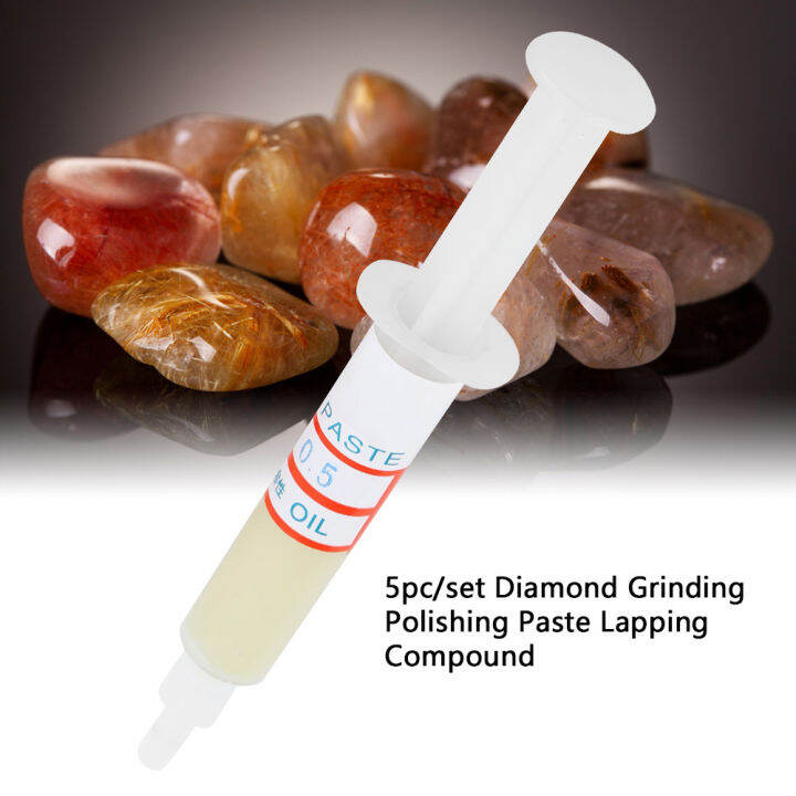 Diamond Lapping Paste 5pc/set Compound Grit Paste Lapping Diamond