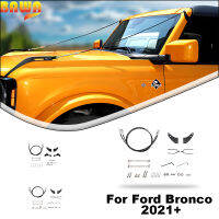 BAWA Hood อุปสรรคกำจัดเชือก Limb Riser Kit สำหรับ Ford Bronco 2021 2022รถป้องกันภายนอกจัดแต่งทรงผม Mouldings อุปกรณ์เสริม