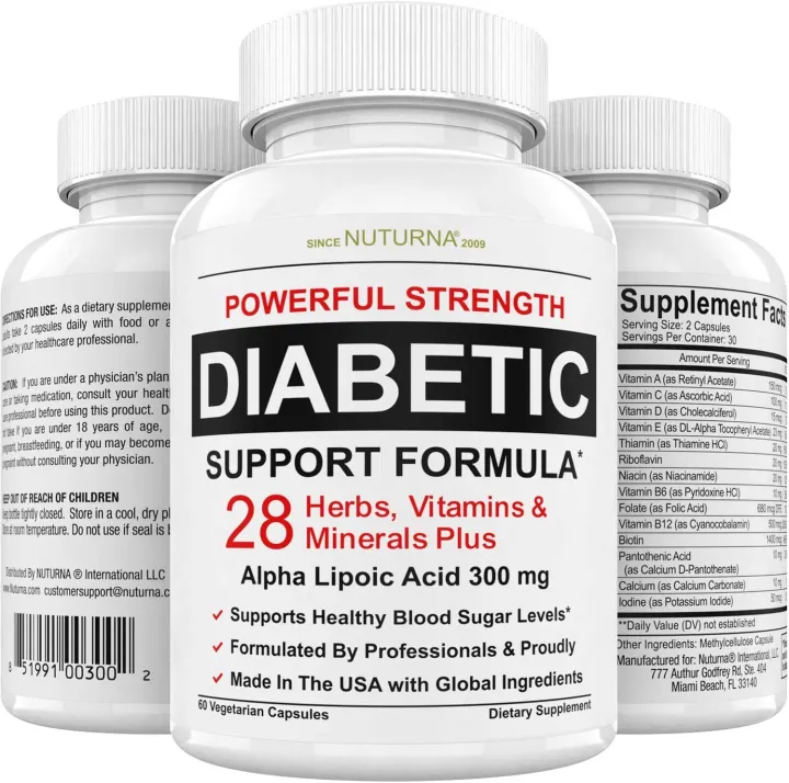 Nuturna Powerful Strength Diabetic Support Formula Supplement, 28