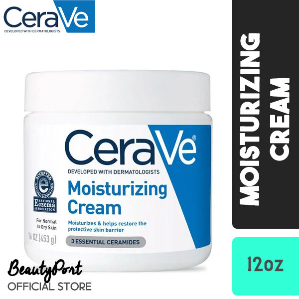 (US Version) CeraVe Moisturizing Cream Face and Body Moisturizer ...