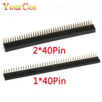 10pcs 1x40 2x40 Pin Pin Row 2.54mm Spacing Right Angle 90 Degree Single Double Row Female Socket Header Rectangular Connector