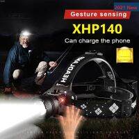 HEDELI ใหม่ XHP140เซ็นเซอร์ IR Led ไฟหน้ายุทธวิธีไฟหน้าไฟฉายแบบชาร์จ USB 18650แบตเตอรี่ค่ายโคมไฟ XHP90.2โคมไฟหัว