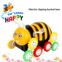 Cute little bee dump truck electric tipping bucket bee children electric car toy for kids