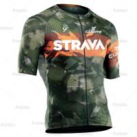 ❁☒ STRAVA - Cycling Jersey Set for Men 2021 Males Short Sleeve Bicycle Team Cycling Sweatshirt Suit Anti-UV MTB Bike Uniform