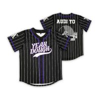 Custom Baseball Jersey Design Men Sublimated Black And White Striped Embroidered Baseball Jersey