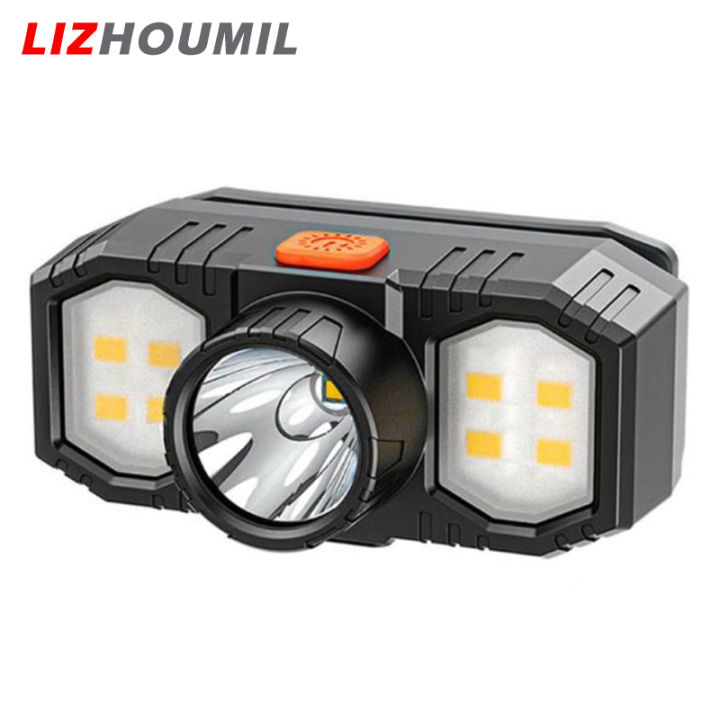 lizhoumil-ไฟฉายไฟฉายคาดศีรษะ-led-ตกปลา3หัวแบบชาร์จได้กลางแจ้งกันน้ำแบบพกพาตอนกลางคืน