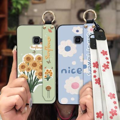 Phone Holder Soft Case Phone Case For Samsung Galaxy Xcover4/SM-G390 cute Shockproof ring Wristband cartoon sunflower