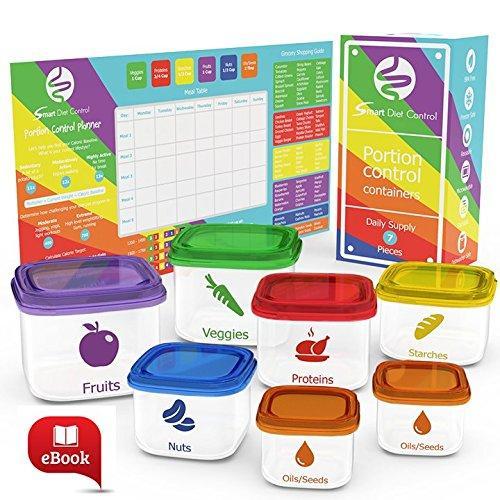 21 Day Portion Control Container Kit (7-Piece) with Complete Guide