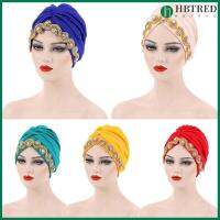 HBTRED Femme musulman อุปกรณ์มุสลิมสำหรับมุสลิม นุ่มยืดได้ กระโหลกหมวก Turbans ผ้าพันหัว ฝากระโปรง