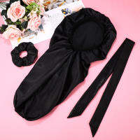 ETEREAUTY Band Elastic Bonnet Long Pcs Long Sleep Band กับ Satin Hair Scrunchies สำหรับการนอนหลับตอนกลางคืน