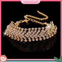 d363218 (micmicell) สร้อยข้อมือกําไลข้อมือแฮนด์เมดประดับเพชรพลอยเทียมเครื่องประดับสําหรับผู้หญิง