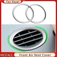 【hot】 2Pcs Car Front Air Conditioning Vent Outlet Cover Sticker Trim for Vezel HRV HR-V 2014 - 2020 Decoration Accessories