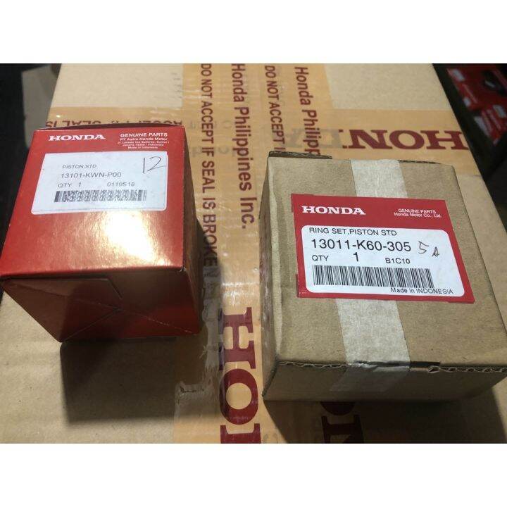 Honda Genuine Piston or Piston Ring for Click 125 V2 SOLD SEPARATELY