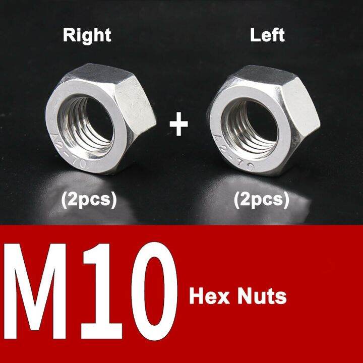 m4-m16-left-and-right-hand-thread-hex-nut-set-304-a2-stainless-steel-positive-and-reverse-thread-hexagon-nuts-kit-nails-screws-fasteners