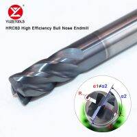 โซลิดคาร์ไบด์ 4Flutes ประสิทธิภาพสูง Bull Nose Endmill Unquel Space การประมวลผลตะกั่วชิปต่างๆโลหะผสมไทเทเนียมสแตนเลส