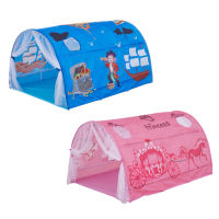 2 In 1 Portable Childrens Indoor Tent Dome Fun Play House With Sea World &amp; Princess Cart Patterns Child Room Decorations