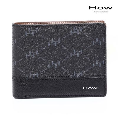 How กระเป๋าสตางค์พับสั้น รุ่น HHW0291 - สีดำ