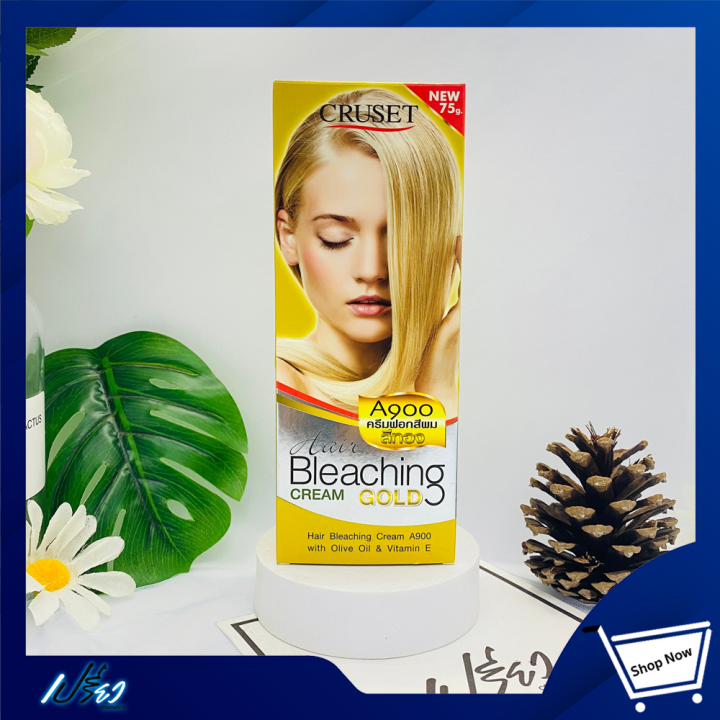 CRUSET ครูเซ็ท ครีมฟอกผม สีทอง A900 75กรัม. Cruset Hair Bleaching Cream A900 75g. Lazada.co.th