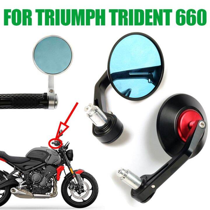 Motorcycle Side Mirrors Handle Bar End Rearview Mirror For Trident 660