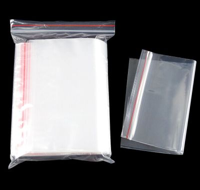 100pcs Large Size Plastic Ziplock Bags Jewelry Zipper Plastic Bags Food Packaging Pouch Thick Clear Waterproof Storage Bag Food Storage Dispensers