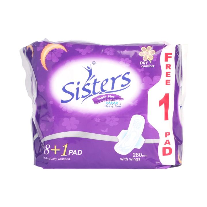 Sisters Sanitary Napkin Net Side (Night-use) 8s- Pack of 4 | Lazada PH