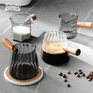 Bincoo nhỏ cốc sữa thủy tinh với tốt nghiệp cốc đo lường cốc Espresso cán