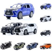 DAIVI รถออฟโรด4ประตูสามารถเปิดจำลอง1/36รถ Lexus Lx570ของเล่นโมเดลรถยนต์สวยงามตกแต่งหน้าเค้กรถย้อนยุคของเล่นเพื่อการศึกษาขนาดเล็ก