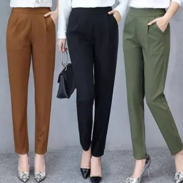 VONDA Womens Formal Elegant Dress Pants Work Ladies Office OL Solid Trousers  Long Pant (Western Fashion)