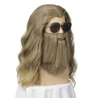 Europe and America Reunion Thor cosplay anime wigs Halloween masquerade party wigs short man synthetic male water wave wig Wig  Hair Extensions Pads