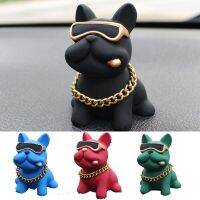 【CC】¤ↂ✜  Anime Bulldog Car Interior Decoration Personality Sunglasses Console Ornaments Accessories