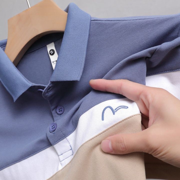 m-r-t-เสื้อโปโลแขนสั้นสำหรับผู้ชาย-เสื้อโปโลแขนสั้นปักปกเสื้อโปโลไซส์ใหญ่วัยรุ่น