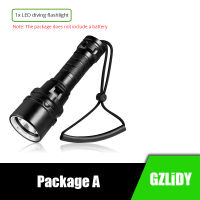 Powerful LED Diving Flashlight Super Bright T6L2 Professional Underwater Torch IP68 Waterproof rating Lamp Using 18650 Battery