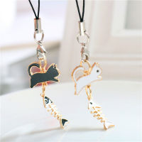 Super Cute Cat Phone Lanyards Pendant for IPhone/Samsung/Xiaomi Mobile Phone Case Key Chains Headset Cover Hang Rope Charm Decor