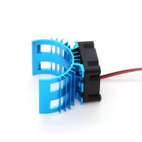 For WLtoys A959-B 144001 124019 RC Car Aluminum Alloy Motor Heatsink Cover with Cooling Fan for 540 550 3650 Motor