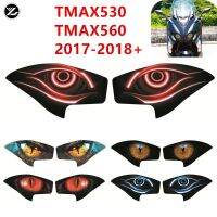 สติกเกอร์ป้องกันหลอดไฟหน้าสำหรับยามาฮ่า TMAX530 TMAX 560 2017 2018ของประดับจักรยานยนต์ด้านหน้าสติกเกอร์ตัวป้องกันไฟหน้าแฟริ่ง