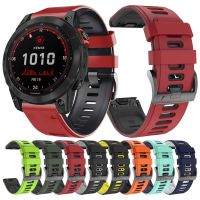 26mm 22mm 20mm Silicone Strap For Garmin Fenix 7 7X 7S 6 6X 6S Pro 5X 5S Plus/Instinct 2/Mk2 Mk2i/S62/EPIX QuickFit Wrist Band